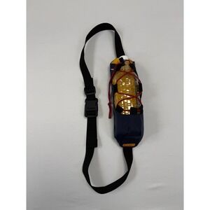 Vintage Old Navy Water Bottle Carrier Bag Navy Blue Adjustable‎ Strap Red Accent